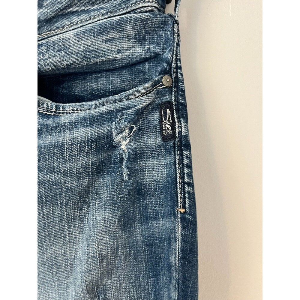 Silver Jeans Co. Sam Relaxed Fit Mid Rise Jeans Women’s Size 18 L27 Dark/Medium - Picture 5 of 7